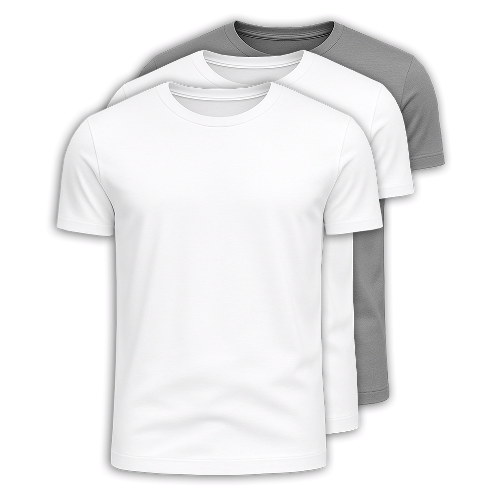 Set mit 3 Premium-Pima-T-Shirts