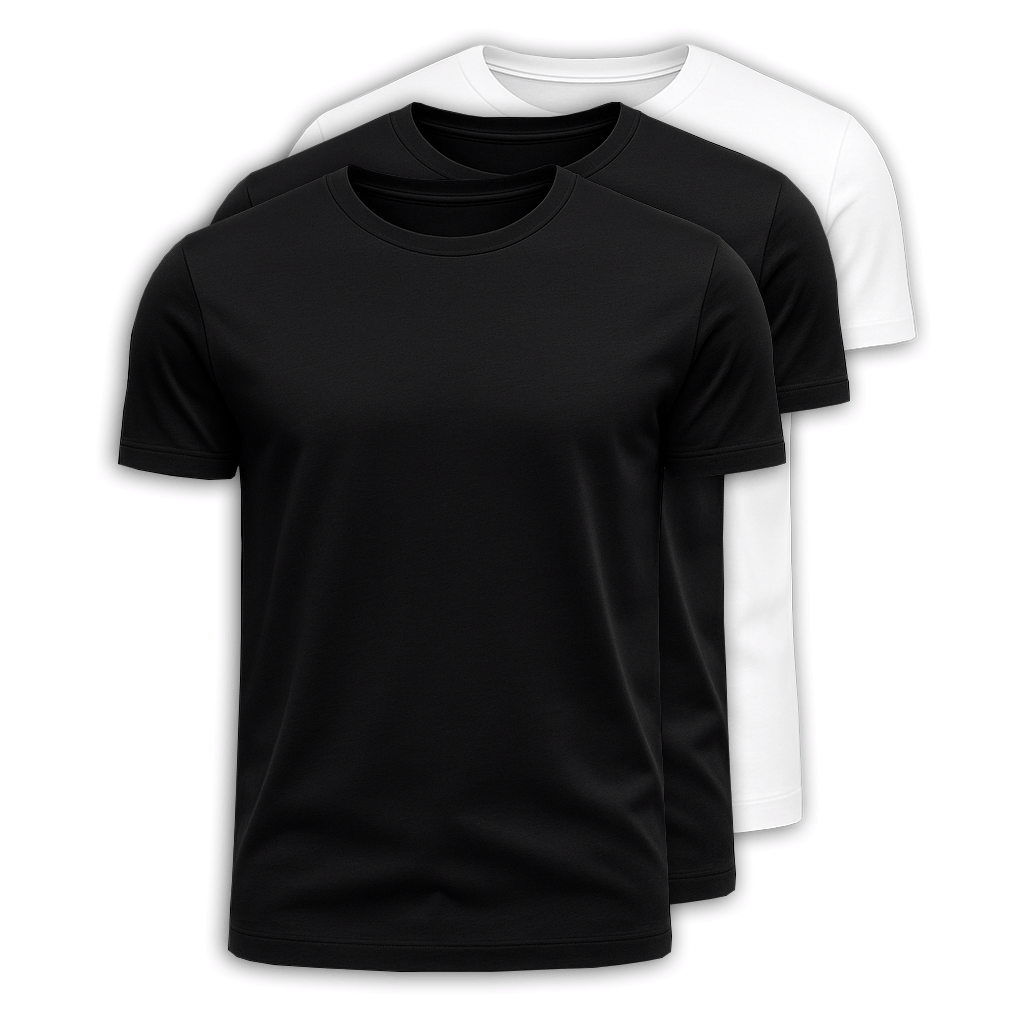 Set mit 3 Premium-Pima-T-Shirts