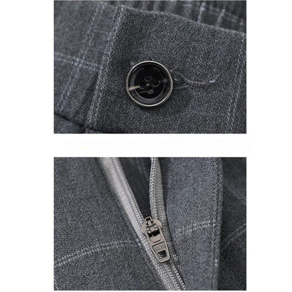 Herren-Anzughose mit Karomuster