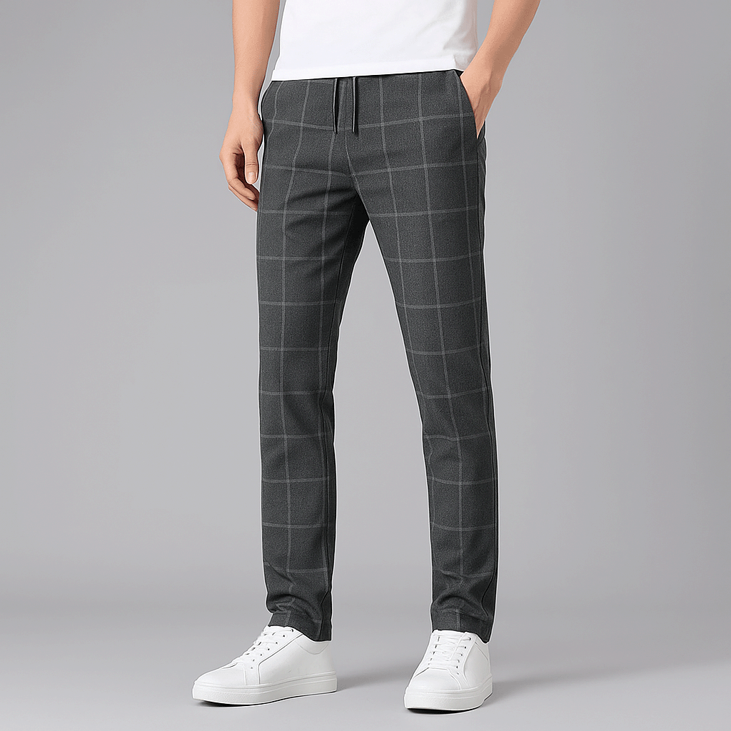 Herren-Anzughose mit Karomuster