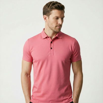 Camisa Polo Masculina em Seda Gelo