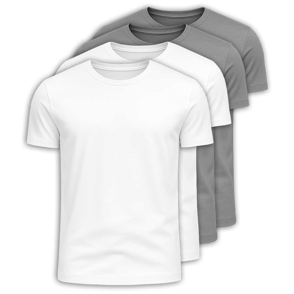 Set mit 4 Premium-Pima-T-Shirts