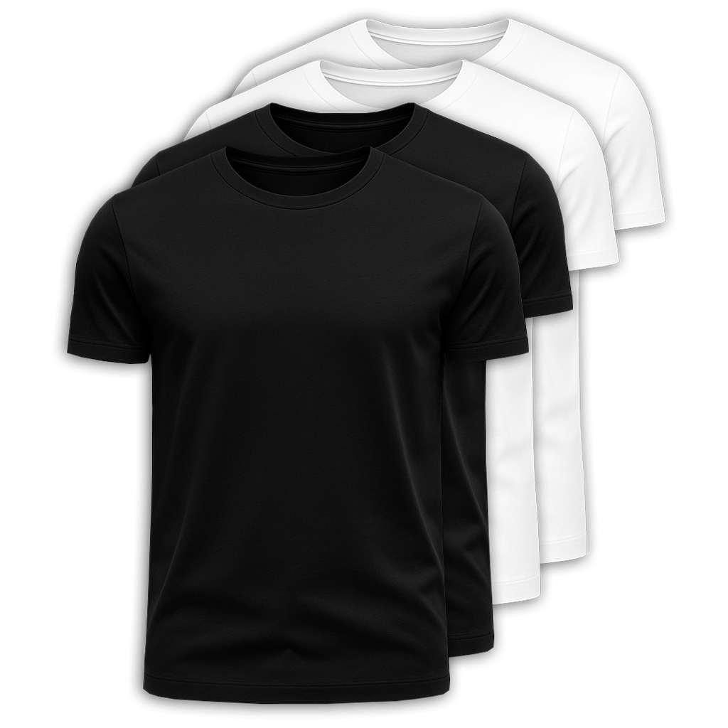 Set mit 4 Premium-Pima-T-Shirts