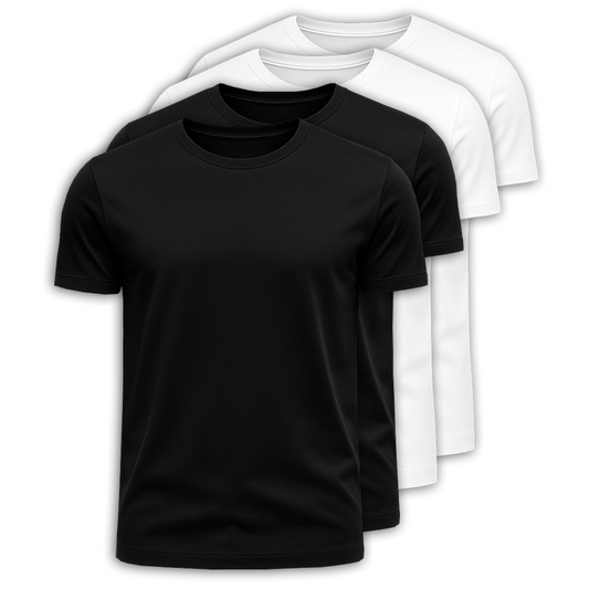 Set mit 4 Premium-Pima-T-Shirts