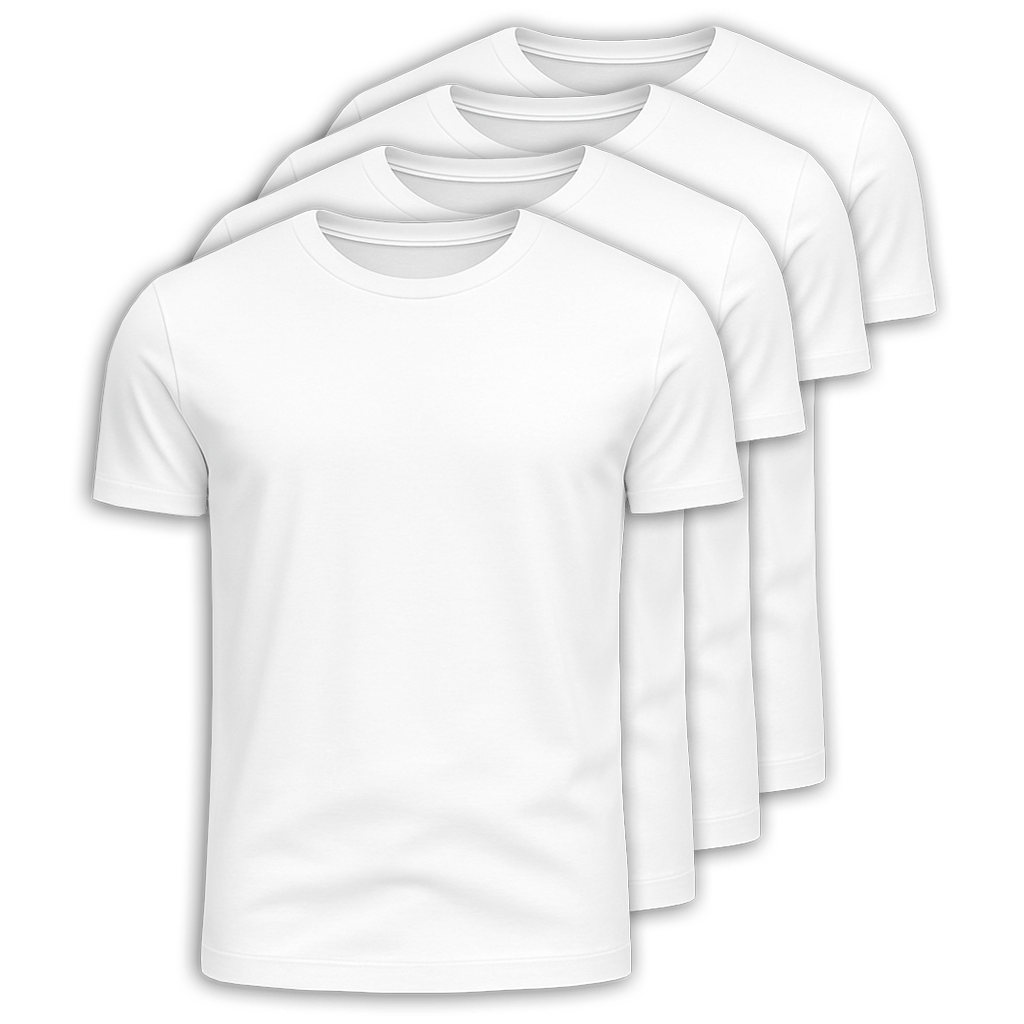 Set mit 4 Premium-Pima-T-Shirts