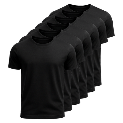 Set mit 6 ägyptischen Baumwoll-T-Shirts