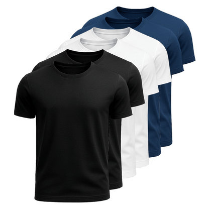 Set mit 6 ägyptischen Baumwoll-T-Shirts