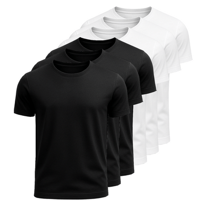 Set mit 6 ägyptischen Baumwoll-T-Shirts