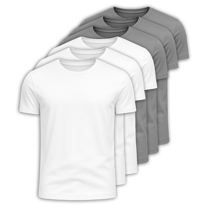 Set mit 6 Premium-Pima-T-Shirts