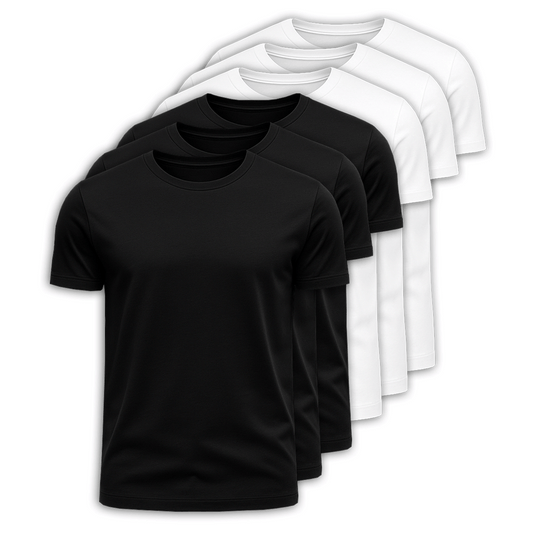 Set mit 6 Premium-Pima-T-Shirts