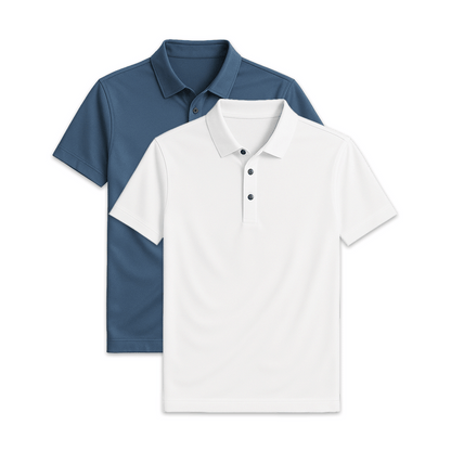 Conjunto 2 Camisas Polos em Seda Gelo