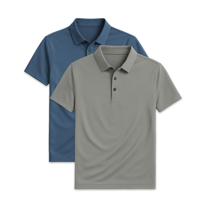 Conjunto 2 Camisas Polos em Seda Gelo