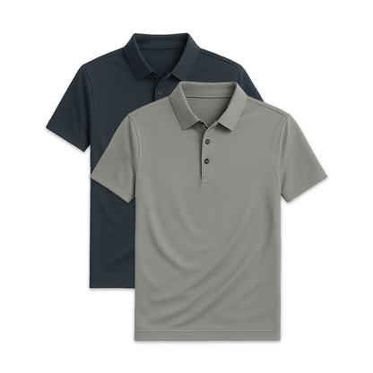 Conjunto 2 Camisas Polos em Seda Gelo